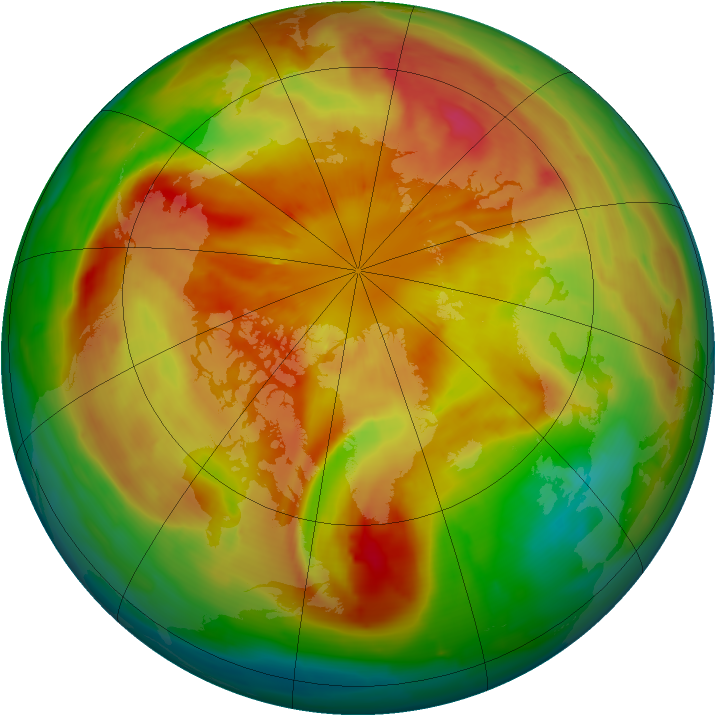 Arctic ozone map for 17 March 2009